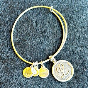 Alex and Ani Silver L Charm bracelet